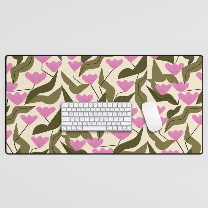 Tulips In Pink Desk Mat Gallery Image 1