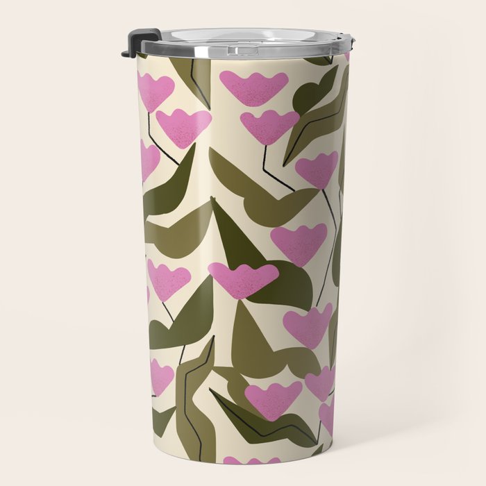 Tulips In Pink Travel Mug Gallery Image 3