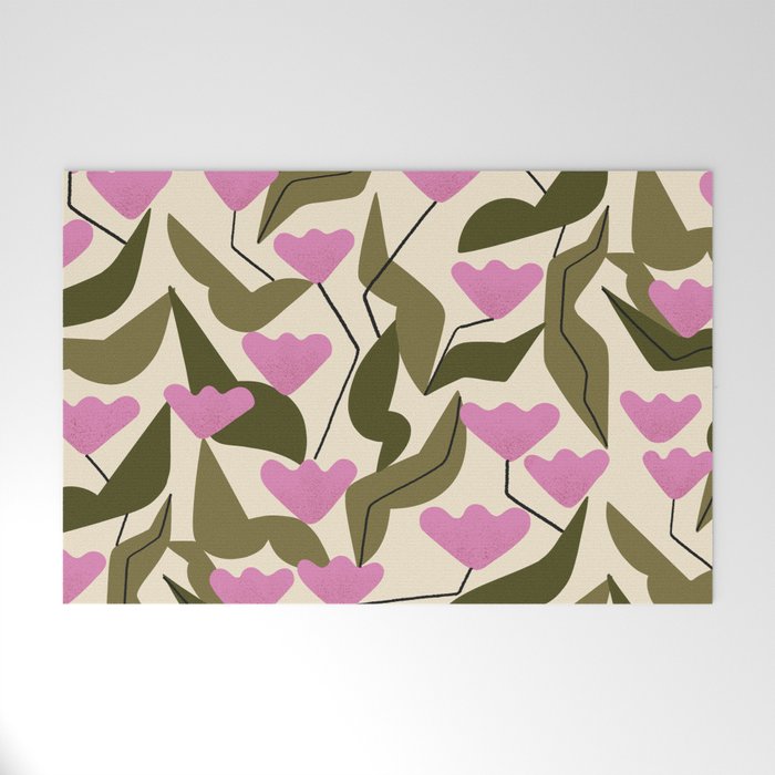 Tulips In Pink Welcome Mat Gallery Image 1