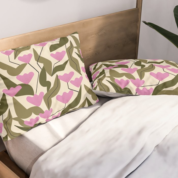 Tulips In Pink Pillow Sham Gallery Image 2