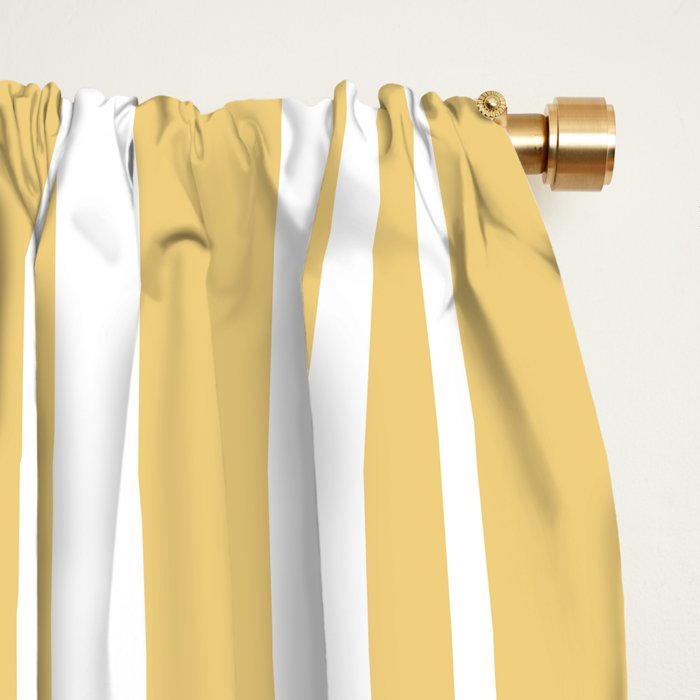 Classic Stripes XLIV - Pastel Yellow Window Curtain Gallery Image 2