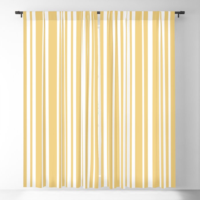 Classic Stripes XLIV - Pastel Yellow Window Curtain Gallery Image 5
