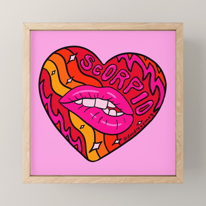 Scorpio Valentine Mini Art Print Gallery Image 1