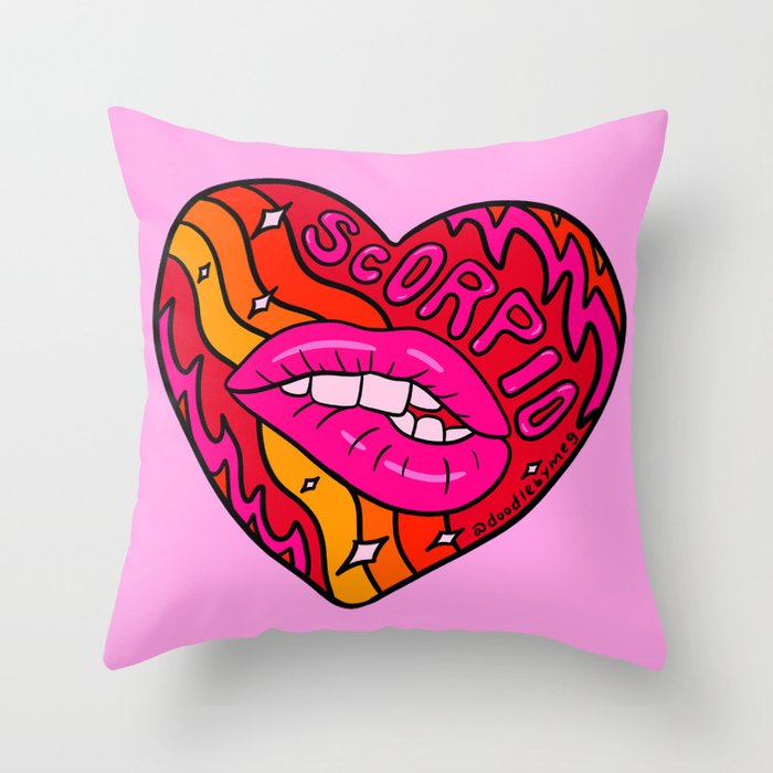 Scorpio Valentine Throw Pillow Gallery Image 6