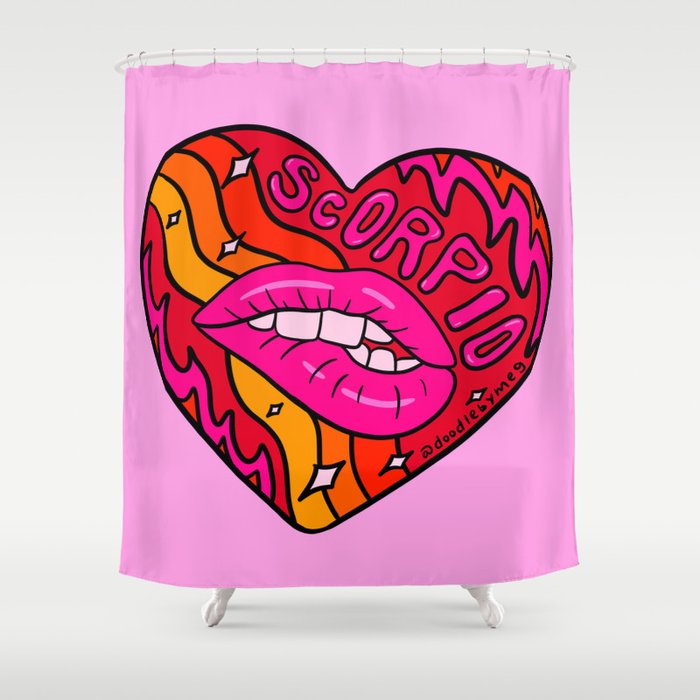 Scorpio Valentine Shower Curtain Gallery Image 1