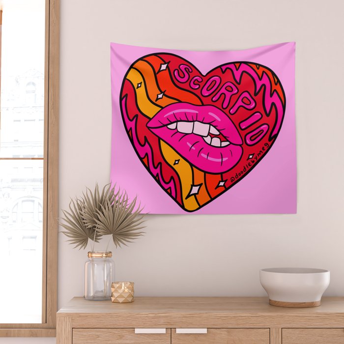 Scorpio Valentine Wall Tapestry Gallery Image 2