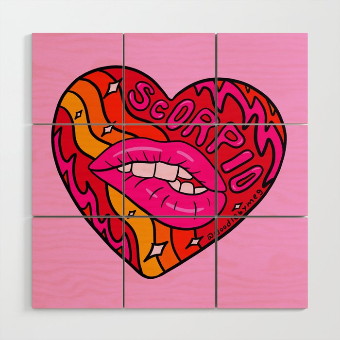 Scorpio Valentine Wood Wall Art Gallery Image 1