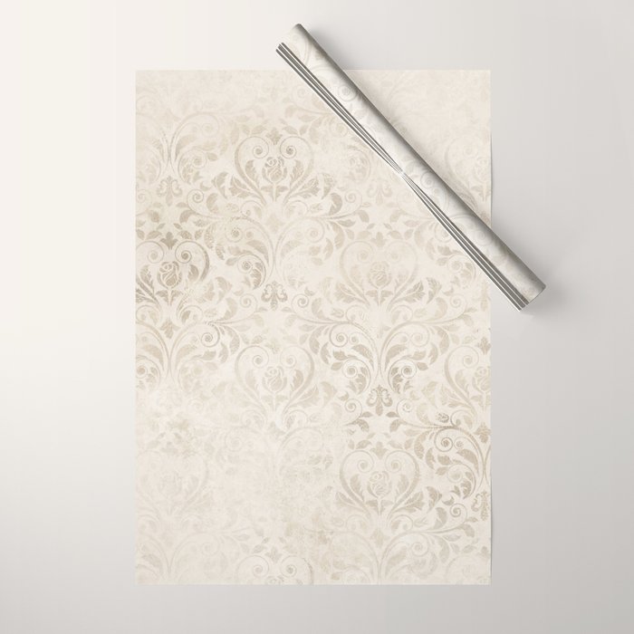 Elegant Ivory Damask 2 Wrapping Paper Gallery Image 1