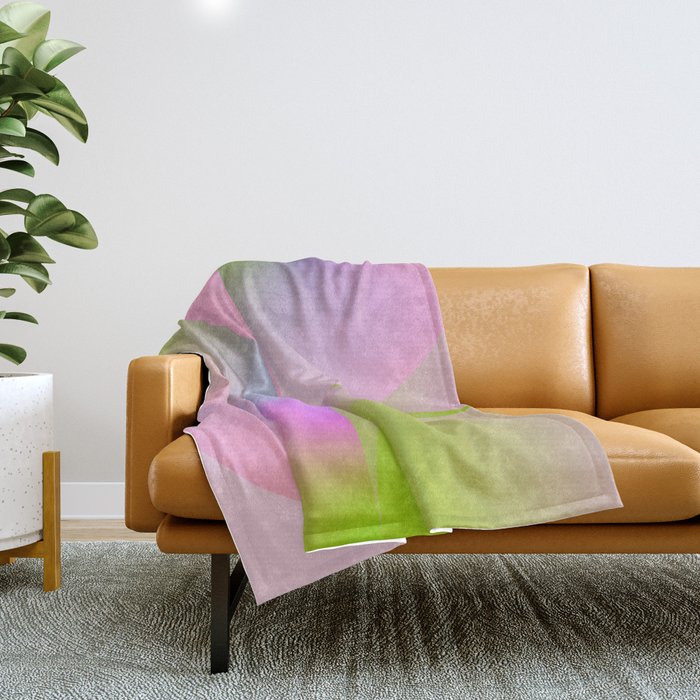 summer pastel gradient shape 1 Throw Blanket Gallery Image 1