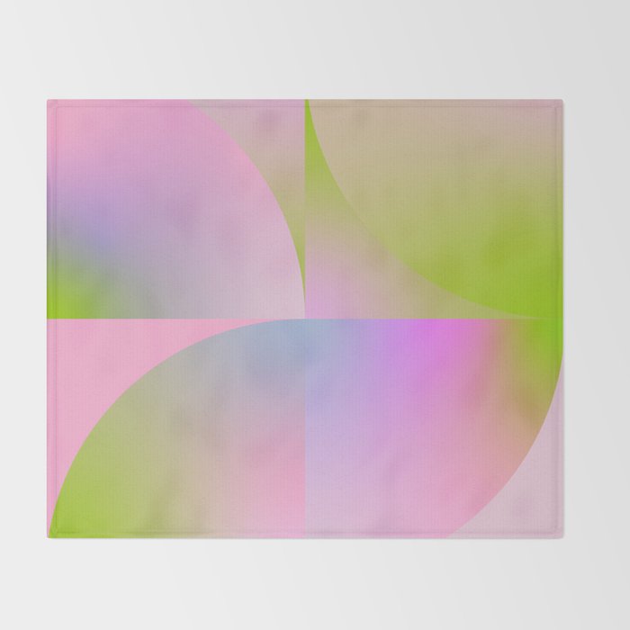 summer pastel gradient shape 1 Throw Blanket Gallery Image 2