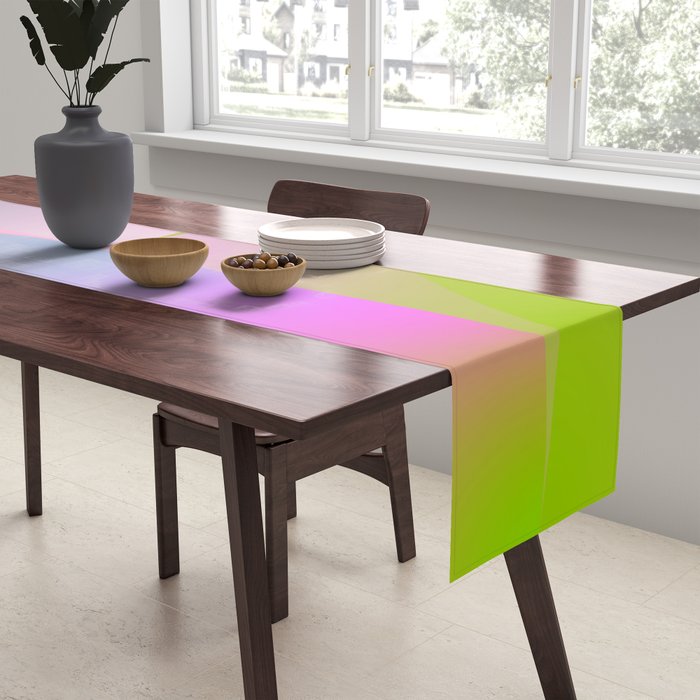 summer pastel gradient shape 1 Table Runner Gallery Image 2
