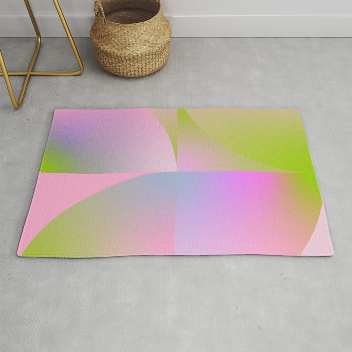 summer pastel gradient shape 1 Rug Gallery Image 1