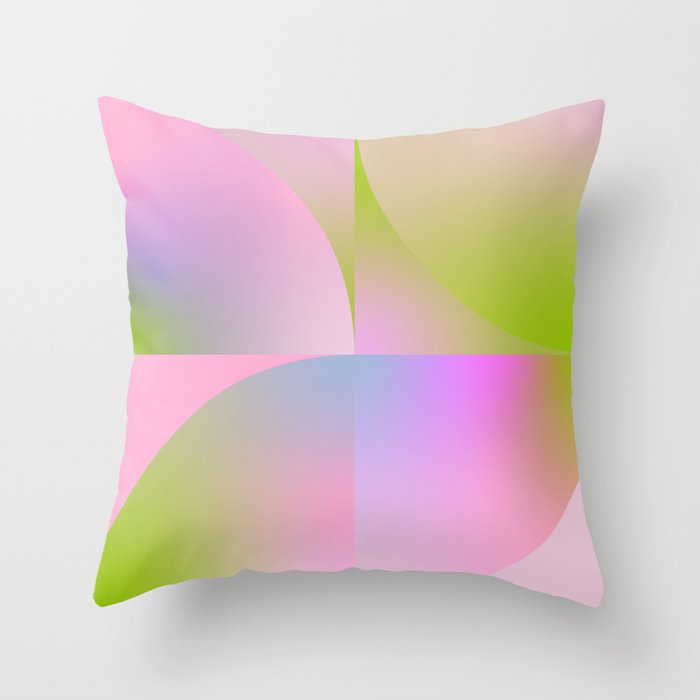 summer pastel gradient shape 1 Throw Pillow Gallery Image 6