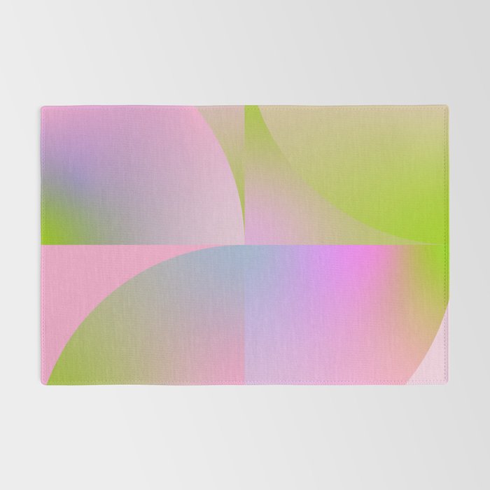 summer pastel gradient shape 1 Rug Gallery Image 2