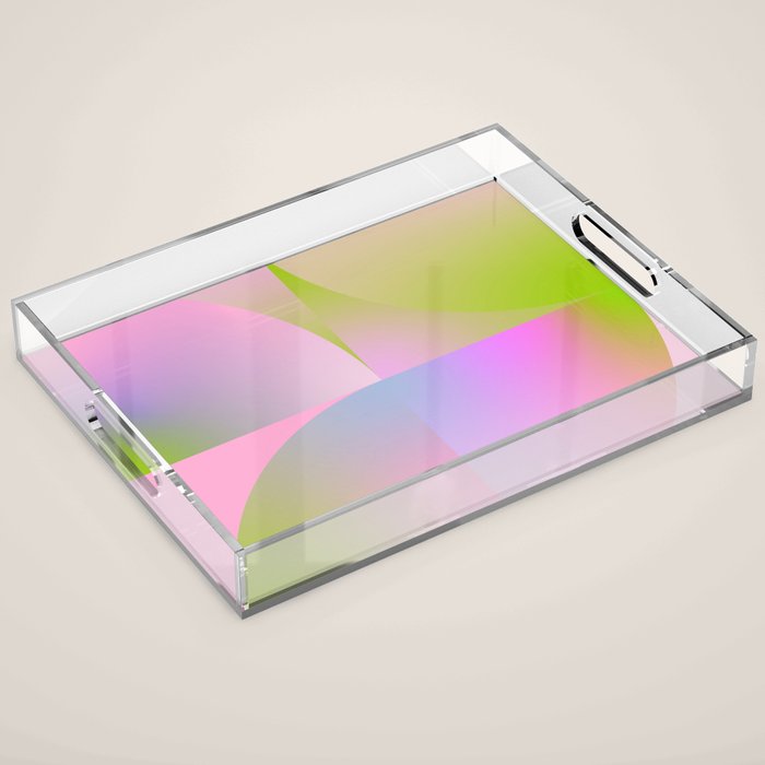 summer pastel gradient shape 1 Acrylic Tray Gallery Image 1