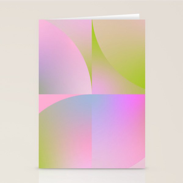 summer pastel gradient shape 1 Stationery Card Gallery Image 2