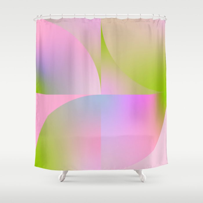 summer pastel gradient shape 1 Shower Curtain Gallery Image 1