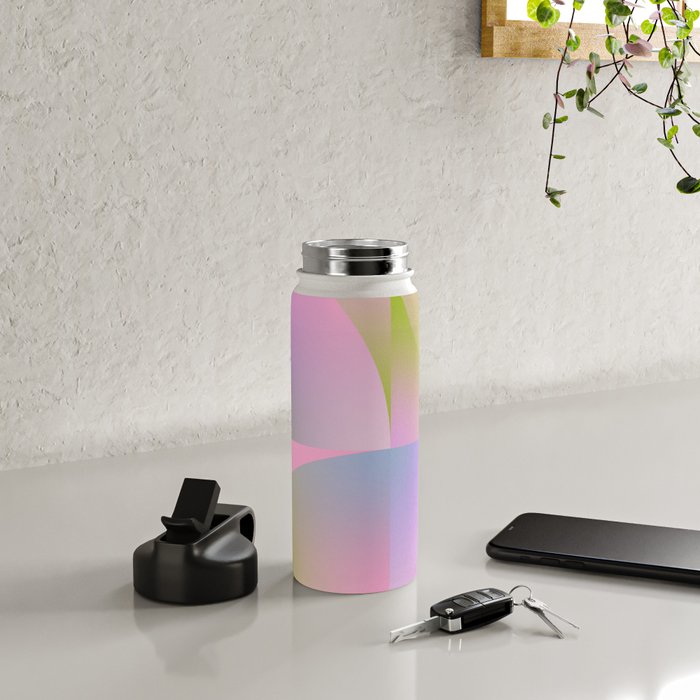 summer pastel gradient shape 1 Water Bottle Gallery Image 4