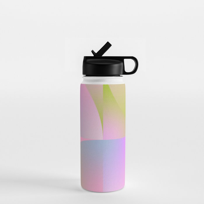 summer pastel gradient shape 1 Water Bottle Gallery Image 1