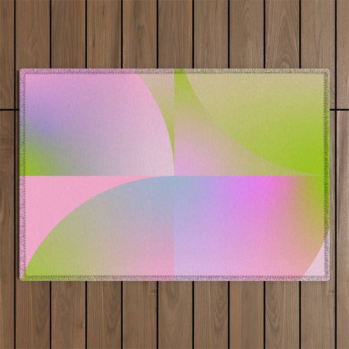 summer pastel gradient shape 1 Outdoor Rug Gallery Image 1
