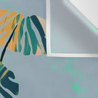 colorful monstera leaves Wall Tapestry Gallery Image 3