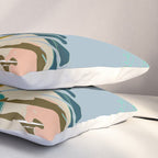colorful monstera leaves Pillow Sham Gallery Image 3