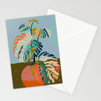 colorful monstera leaves Stationery Card Gallery Image 2