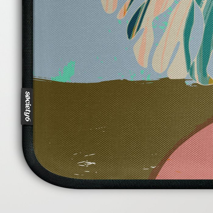 colorful monstera leaves Laptop Sleeve Gallery Image 3