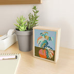 colorful monstera leaves Mini Art Print Gallery Image 2