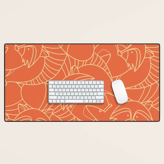 Minimalist Raccoon Desk Mat Gallery Image 1