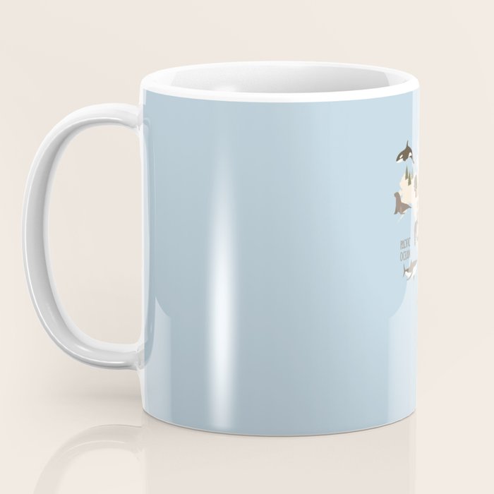 Illustrated Animal World Map Coffee Mug Gallery Image 3