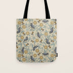 Tudor Owls in Grey Tote Bag Gallery Image 1