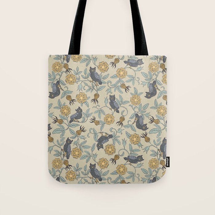 Tudor Owls in Grey Tote Bag Gallery Image 1
