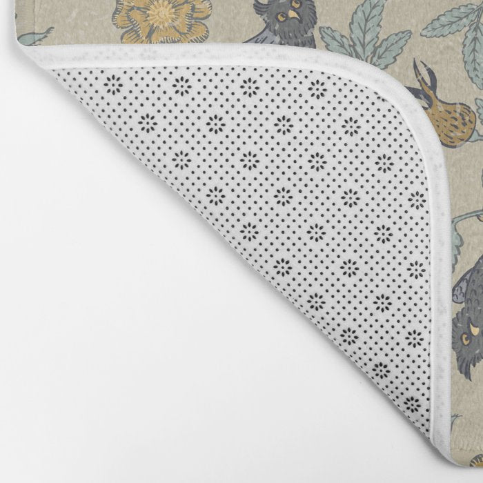 Tudor Owls in Grey Bath Mat Gallery Image 2