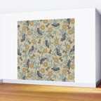 Tudor Owls in Grey Wall Mural Gallery Image 2