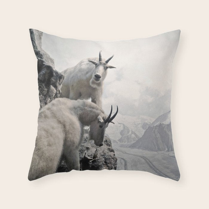Hi, we are the mountain goats Throw Pillow Gallery Image 6