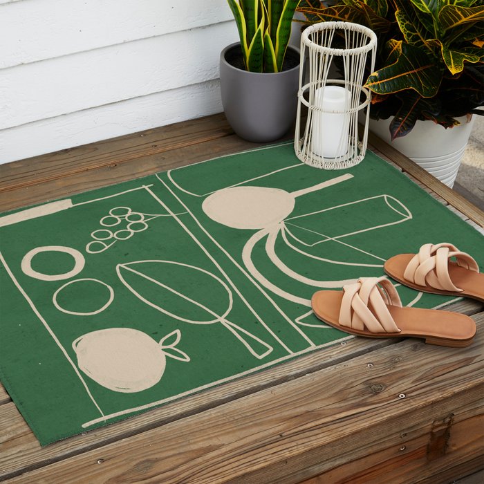 Minimalist Still Life 14 Outdoor Rug Gallery Image 2