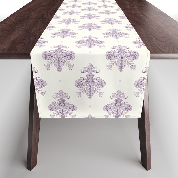 French Lavender Fleur De Lis Table Runner Gallery Image 1