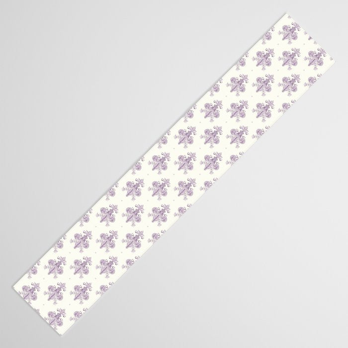 French Lavender Fleur De Lis Table Runner Gallery Image 3