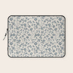 Florals and Pomegranates - Blue Navy Laptop Sleeve Gallery Image 1