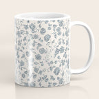 Florals and Pomegranates - Blue Navy Coffee Mug Gallery Image 1