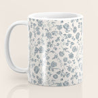 Florals and Pomegranates - Blue Navy Coffee Mug Gallery Image 3