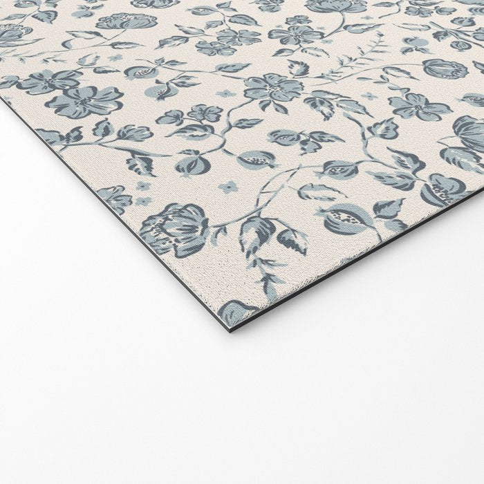 Florals and Pomegranates - Blue Navy Welcome Mat Gallery Image 2