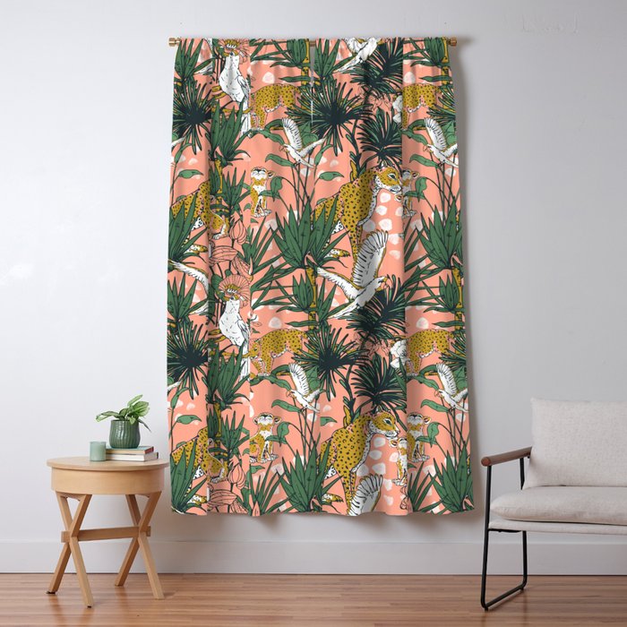 ANIMALS IN THE RAINFOREST I Window Curtain Gallery Image 1