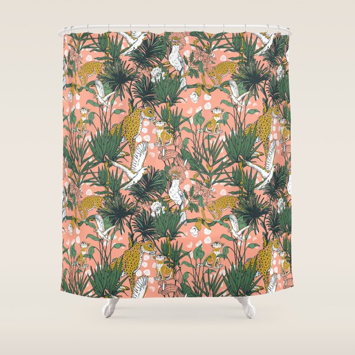 ANIMALS IN THE RAINFOREST I Shower Curtain Gallery Image 1