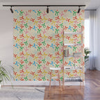 Festive Coquette Bow Pattern on Cream Wall Mural Gallery Image 1