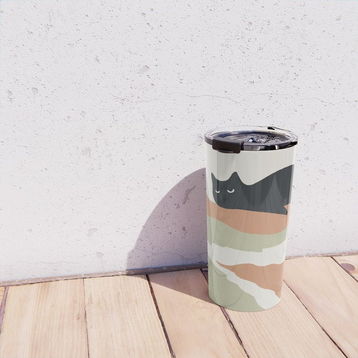 Magic meow 3 lazy cat Travel Mug Gallery Image 4