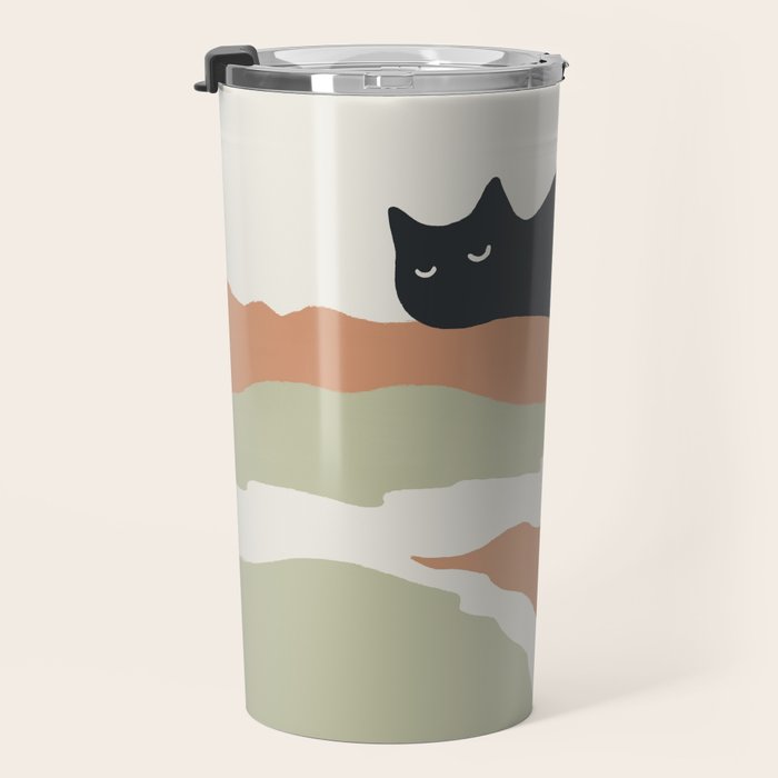 Magic meow 3 lazy cat Travel Mug Gallery Image 3