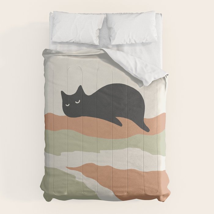 Magic meow 3 lazy cat Comforter Gallery Image 1