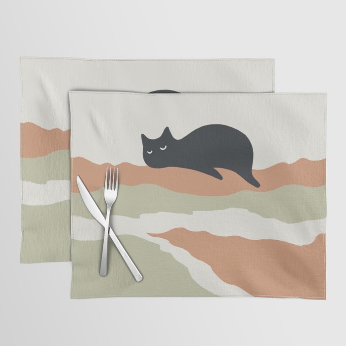 Magic meow 3 lazy cat Placemat Gallery Image 1